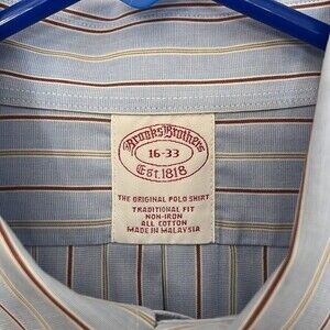 Brooks Brothers 16-33 1818 The Original Polo Shirt Tradicional Fit